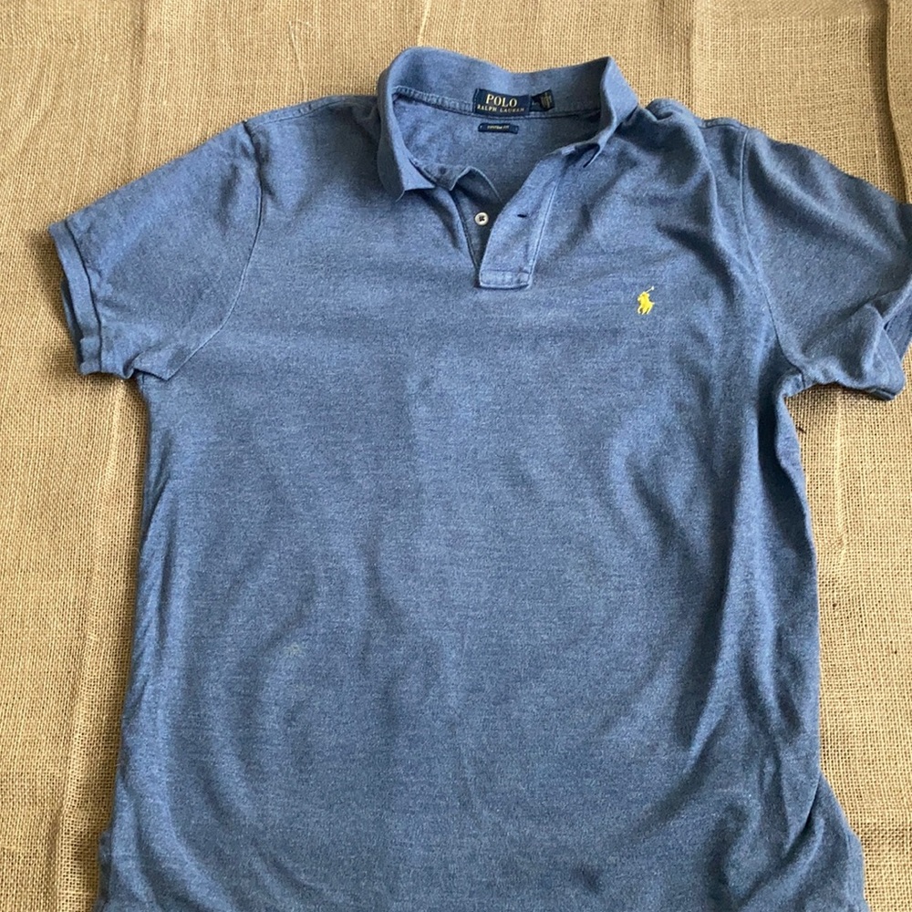 Jean blue Polo with yellow Polo Logo